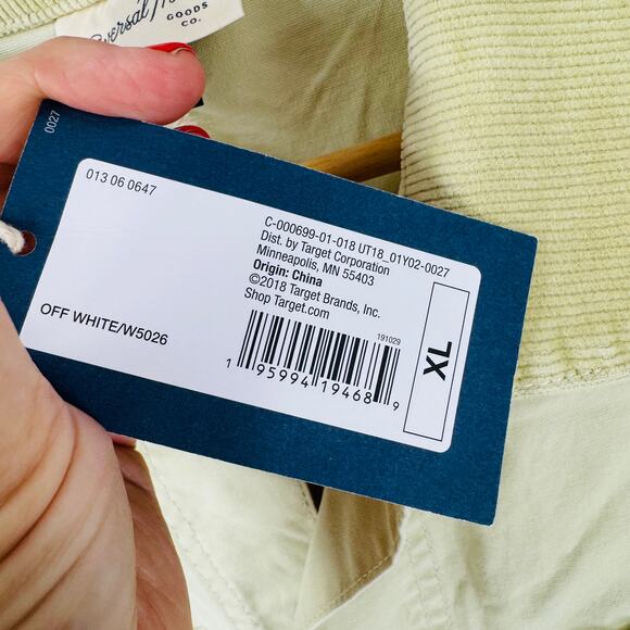 Universal Thread Chore Jacket XL NWT Off-White Corduroy Collar Lightweight - Picture 5 of 10